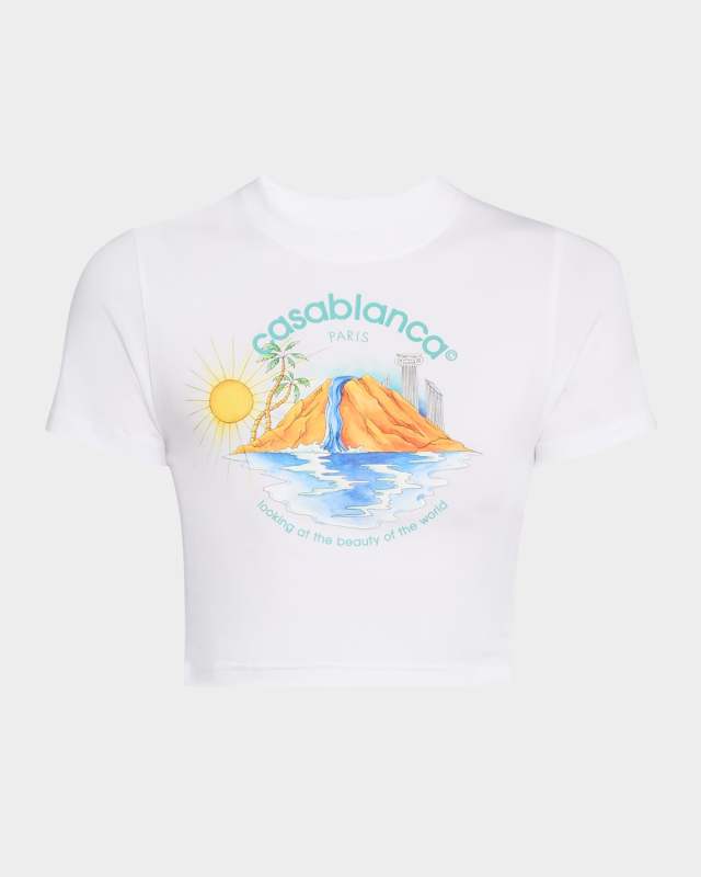 Oasis Logo Print Crop Baby T-Shirt